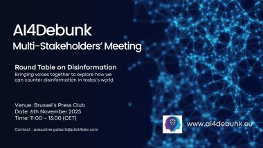 AI4DEBUNK Multi-Stakeholders’ Focus Group – Brussels, 6 November 2025
